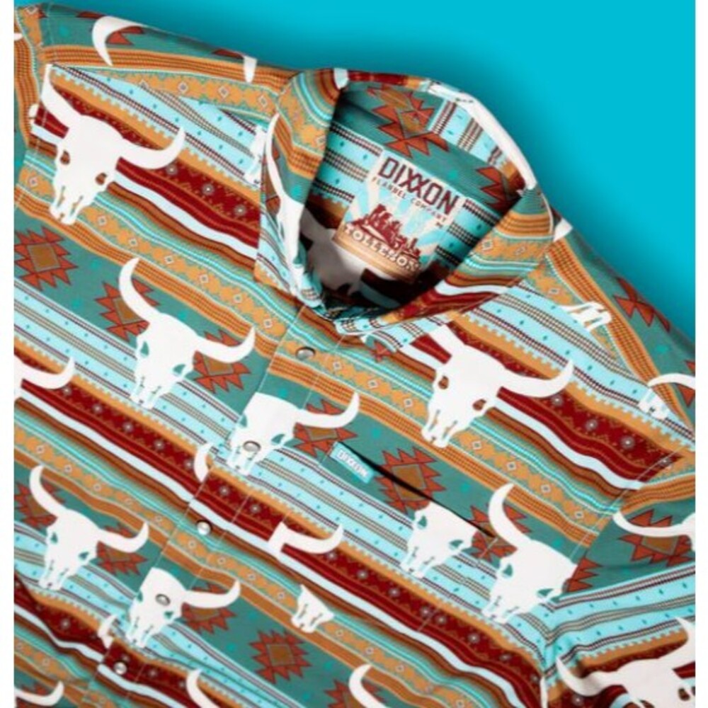 Dixxon Flannel Tolleson Sz L SS Party Shirt Western Southwest Desert Design NEW!